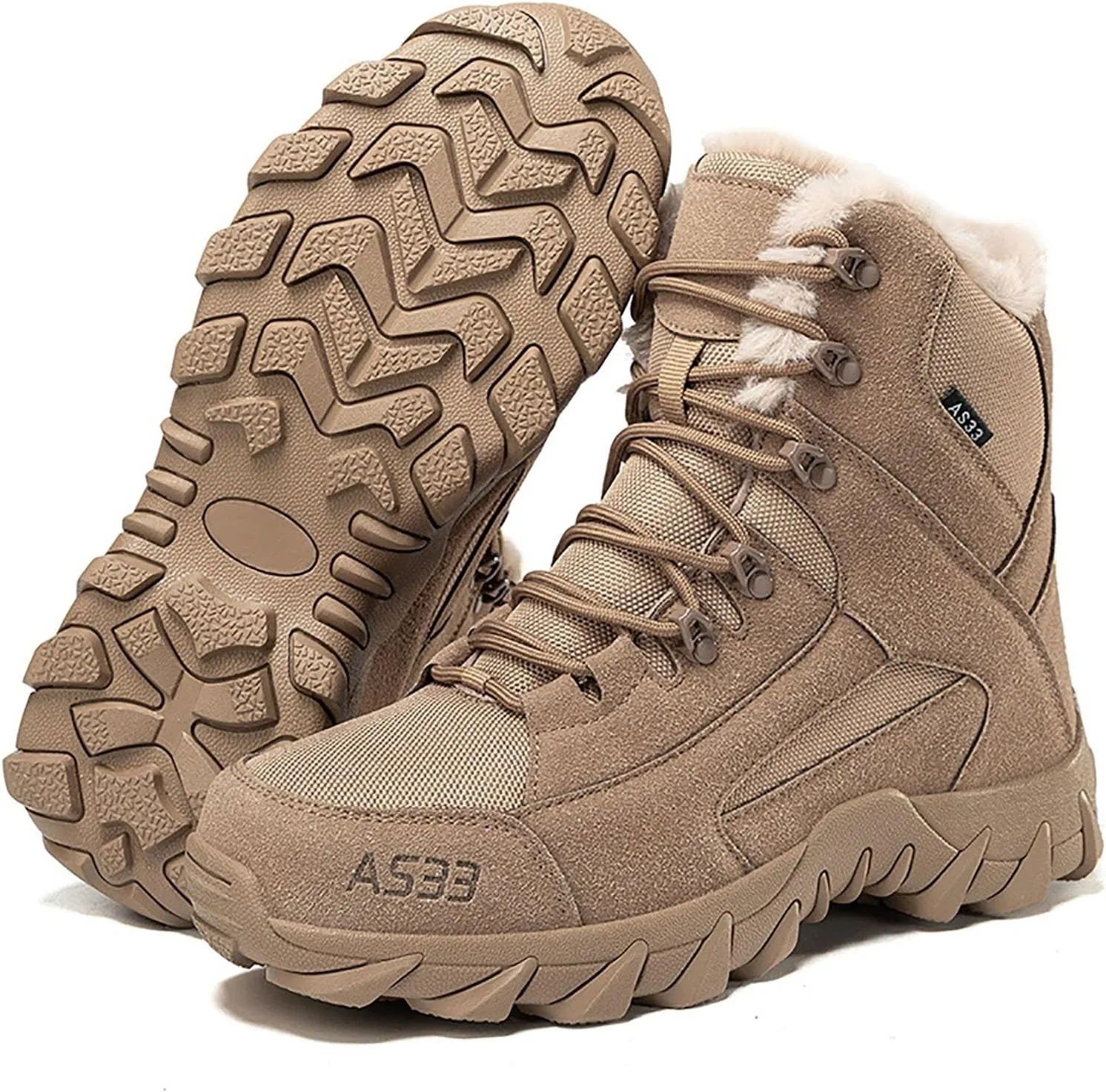 Women's Hiking Boots Waterproof Trekking Camping Trail Boots for Outdoor Men Women Warm Snow Boots Soft Warm Sole Fur Lined