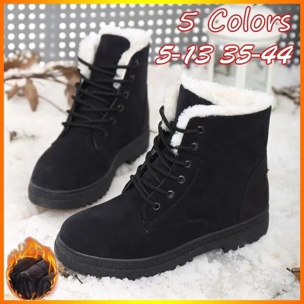 Women's Lace Up Warm Snow Boots