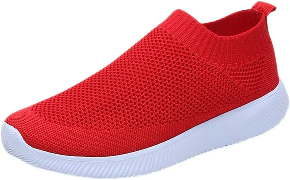 Womens Ladies Walking Running Shoes Slip On Lightweight Mens Dress Shoes Food Service Casual Dress Shoes Women Shoes Sneakers Tennis Shoe White Loafers