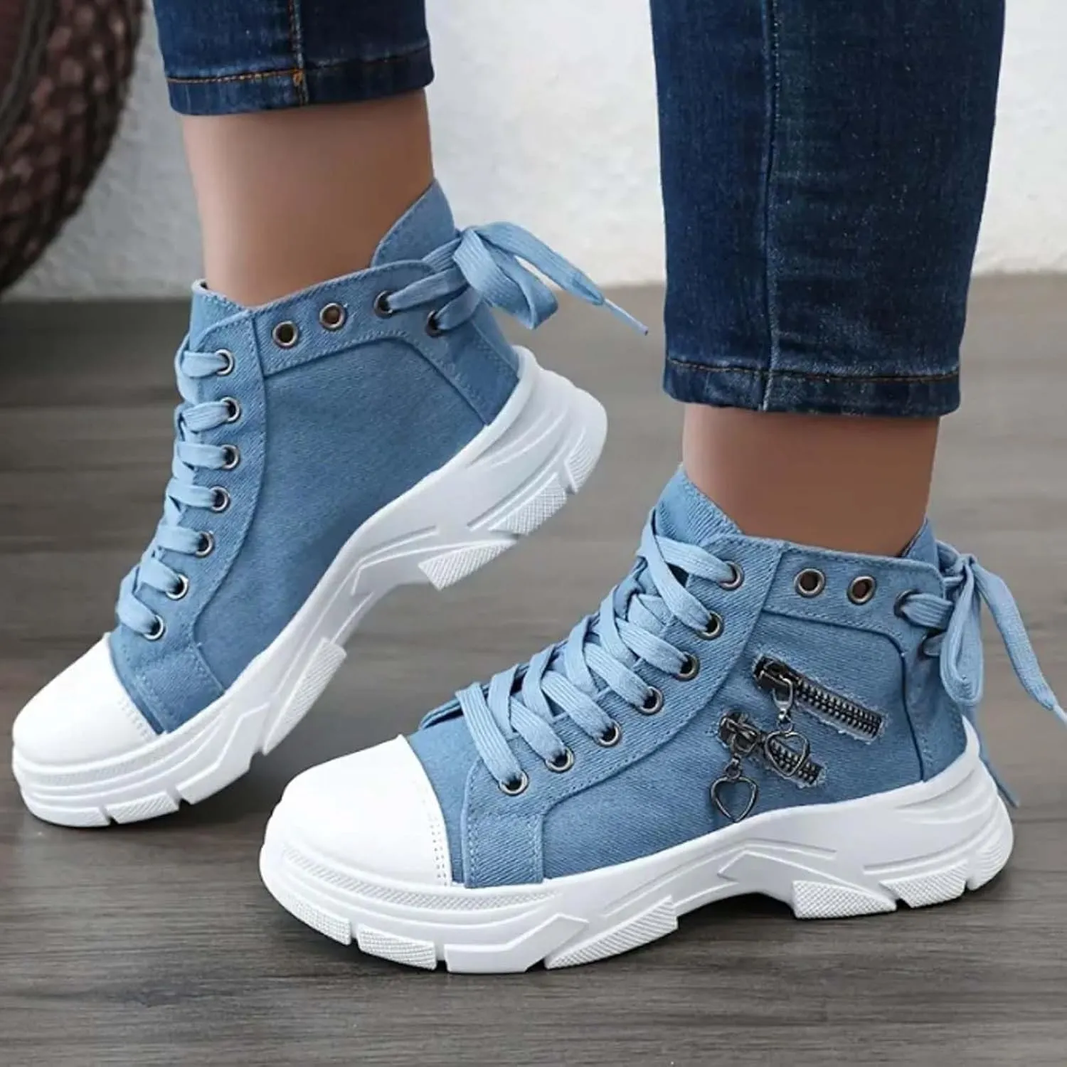 Women's Large Size Trendy and Fashionable Thick Sole Heightening Casual Shoes Womens Shoes Casual Slip Born