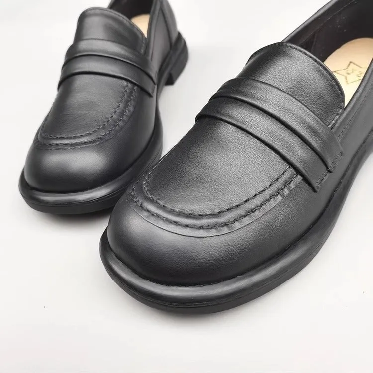 Women's Leather Casual Comfort Flat Loafers