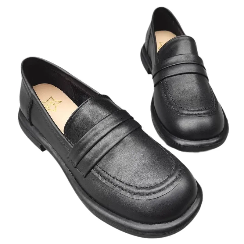 Women's Leather Casual Comfort Flat Loafers