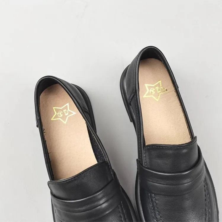 Women's Leather Casual Comfort Flat Loafers