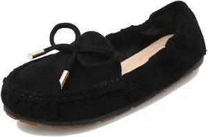 Women's Leather Penny Loafers Casual Driving Loafers Slip-On Loafer Flats Comfort Womens Boat Shoes Moccasins Walking Shoes for Women