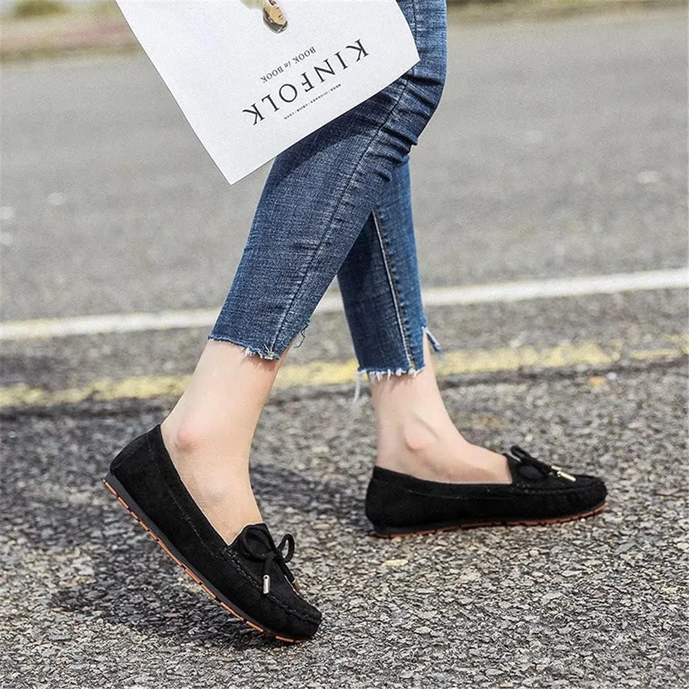 Women's Leather Penny Loafers Casual Driving Loafers Slip-On Loafer Flats Comfort Womens Boat Shoes Moccasins Walking Shoes for Women