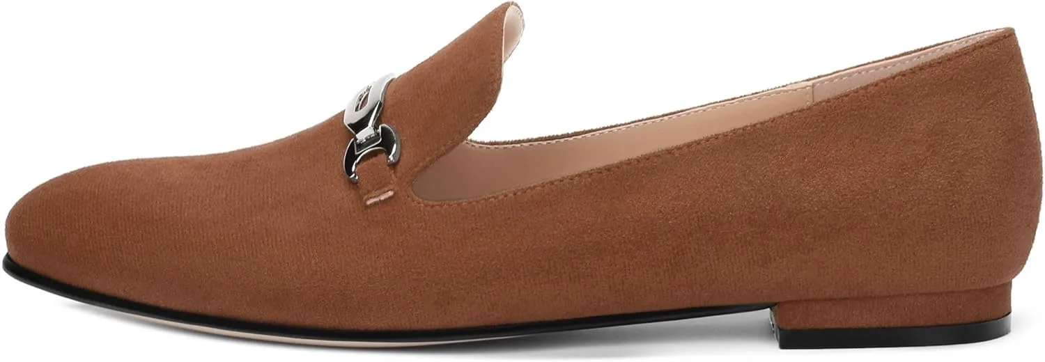 Women's Loafers, Slip On Round Toe Comfortable Flats for Women Dressy and Work, Womens Business Casual Shoes