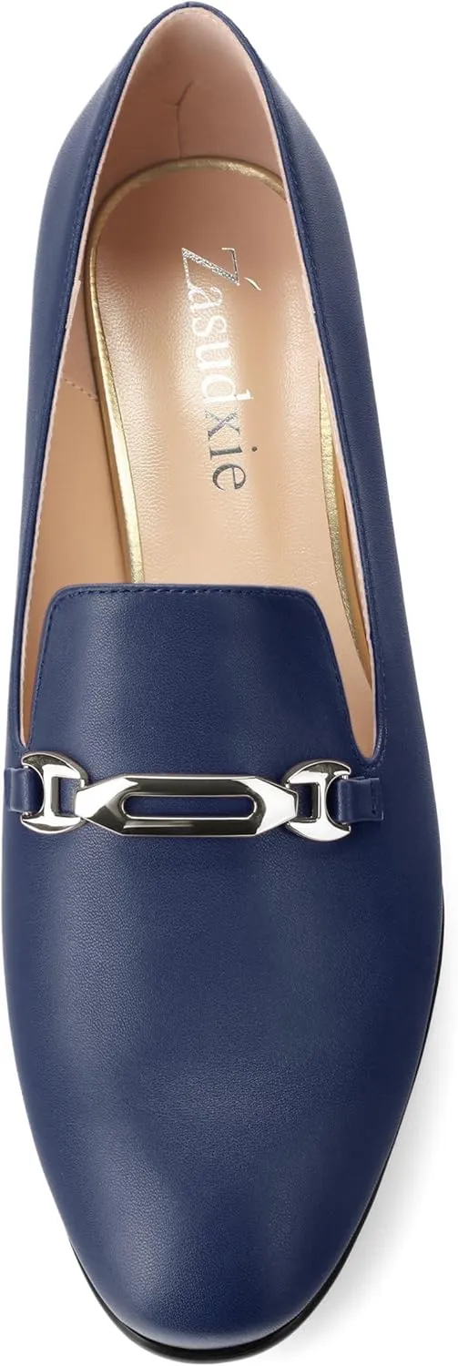 Women's Loafers, Slip On Round Toe Comfortable Flats for Women Dressy and Work, Womens Business Casual Shoes