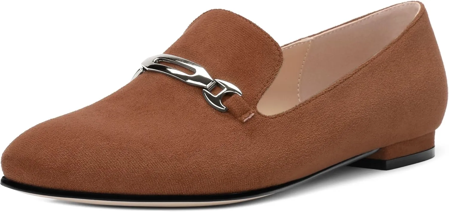 Women's Loafers, Slip On Round Toe Comfortable Flats for Women Dressy and Work, Womens Business Casual Shoes