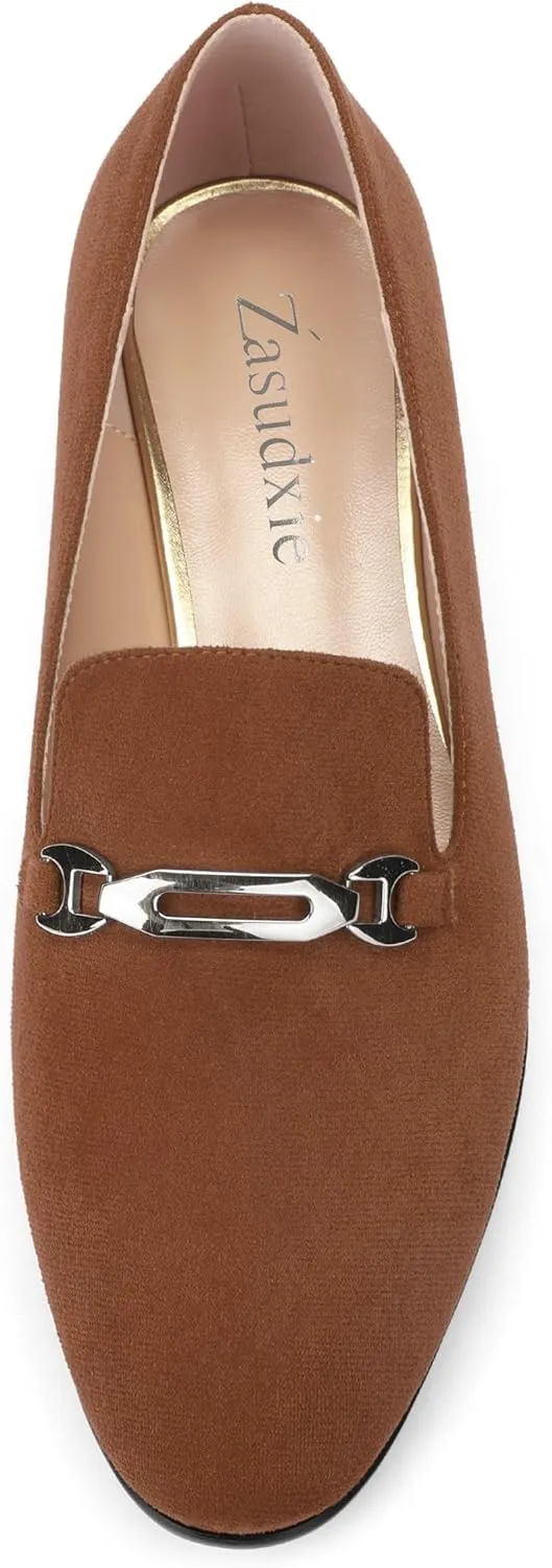 Women's Loafers, Slip On Round Toe Comfortable Flats for Women Dressy and Work, Womens Business Casual Shoes