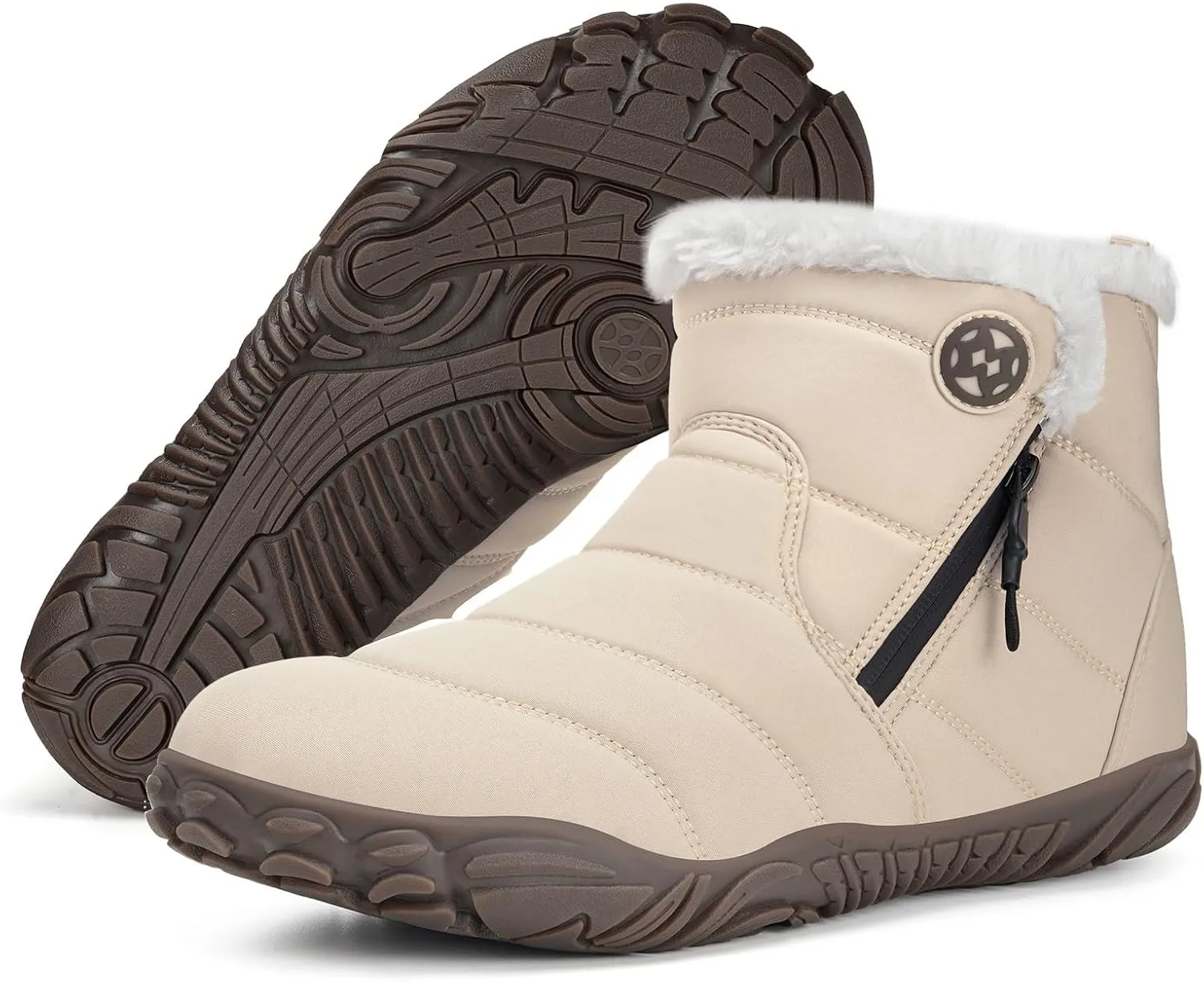 Womens Mens Barefoot Boots Shoes | Winter Snow Boots | Warm Ankle Booties | Zero Drop Sole | Wide Toe Box |