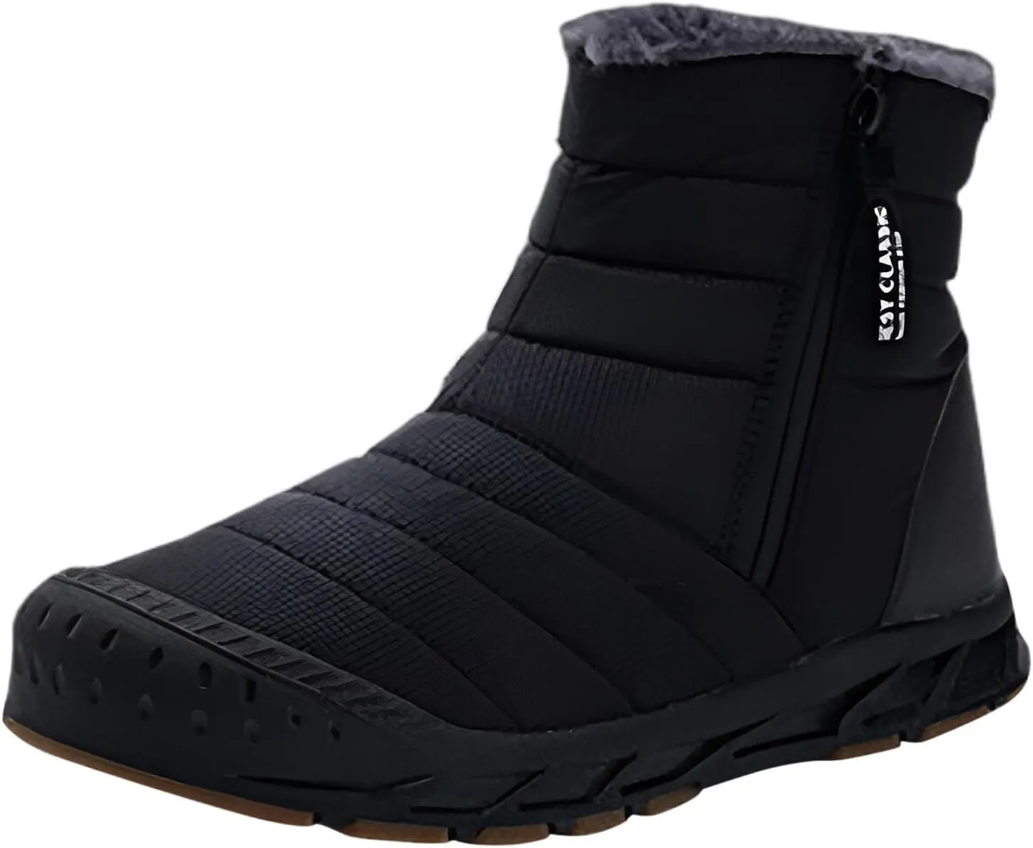 Womens Mens Hiking Boots Waterproof Fuzzy Boots Lightweight Insulated Fur Boots Work Trekking Trail Climbing Shoes Snow Boots