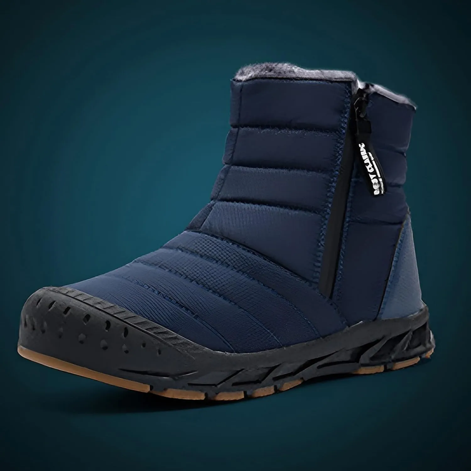 Womens Mens Hiking Boots Waterproof Fuzzy Boots Lightweight Insulated Fur Boots Work Trekking Trail Climbing Shoes Snow Boots