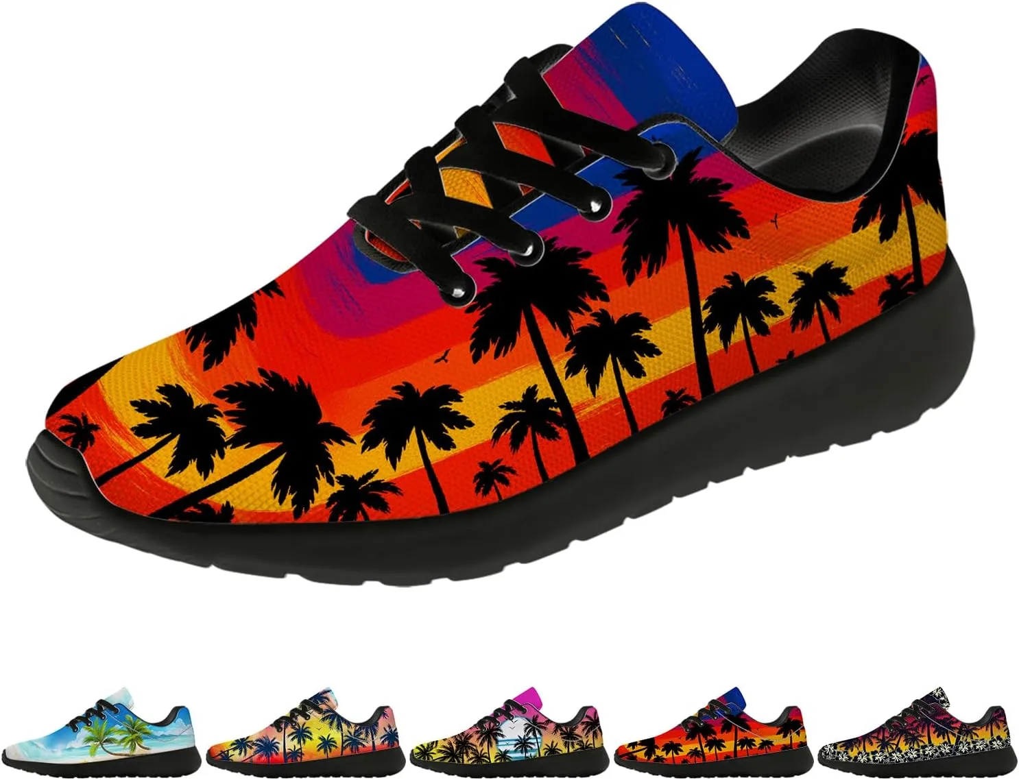 Women's Men's Running Shoes Palm Tree Sneakers Tennis Shoes Gifts for Women Men