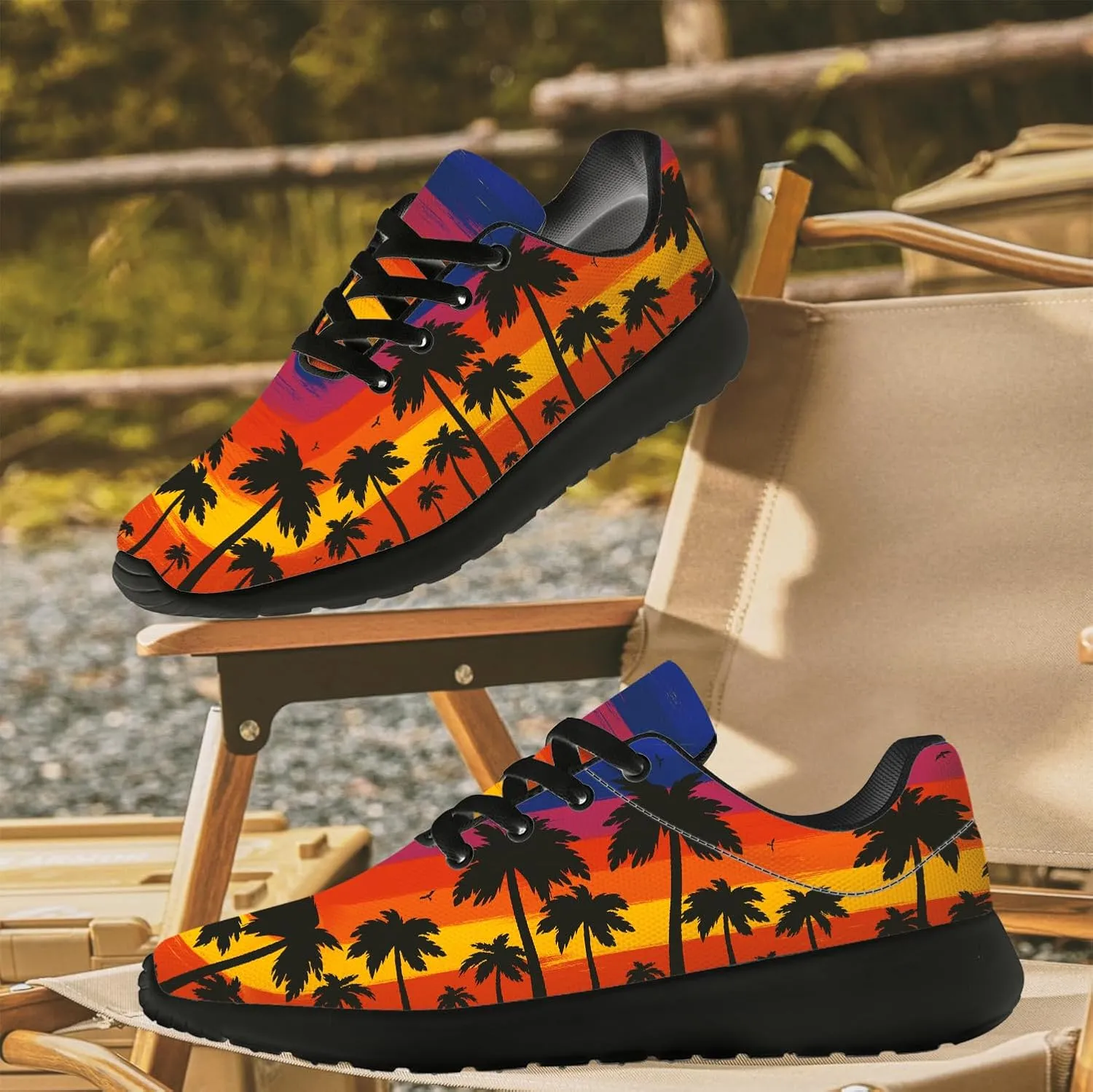 Women's Men's Running Shoes Palm Tree Sneakers Tennis Shoes Gifts for Women Men