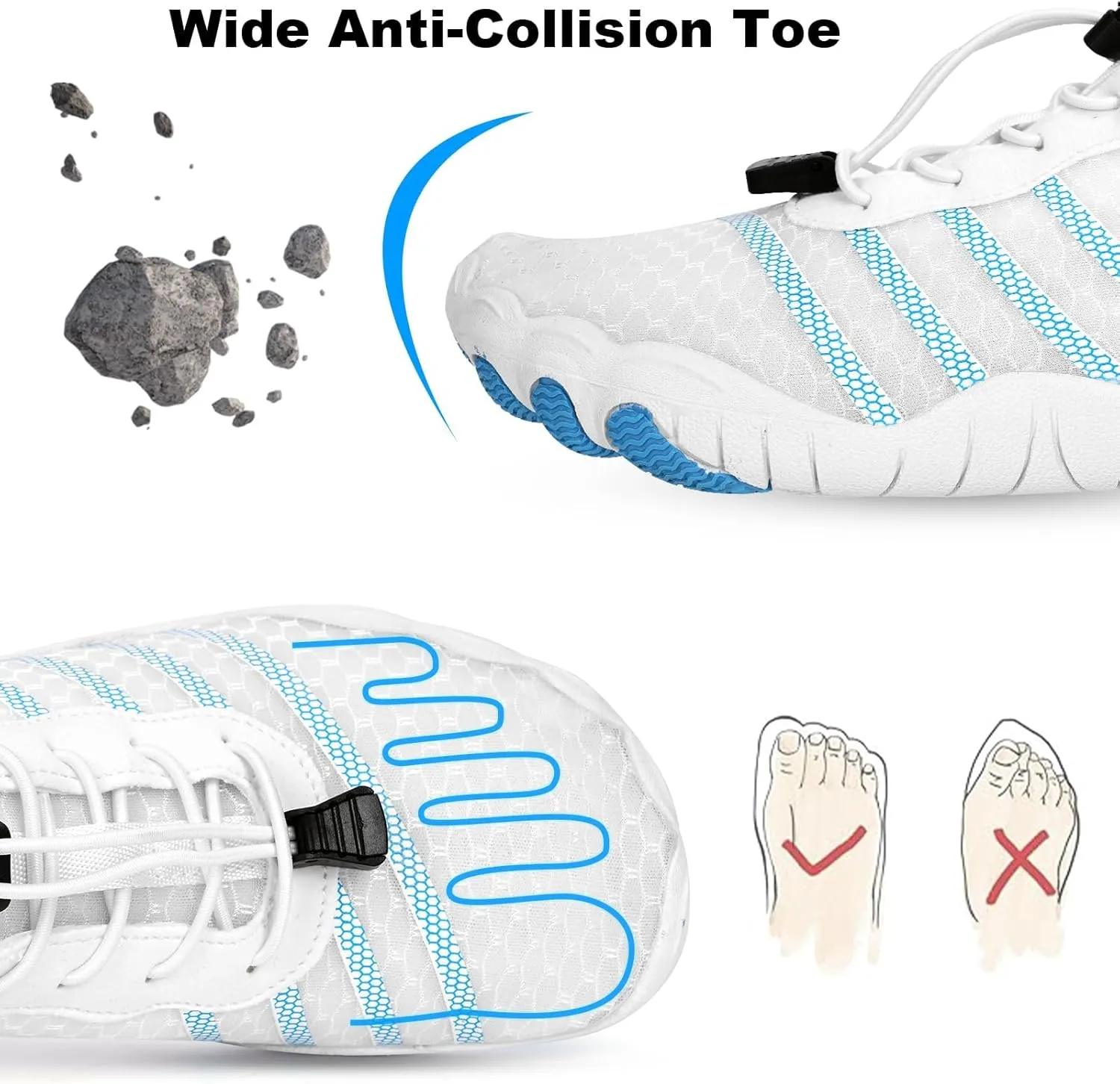 Womens Mens Trail Running Footwear Barefoot Shoes Healthy Non-Slip Shoes Hike Walking Travel Shoes