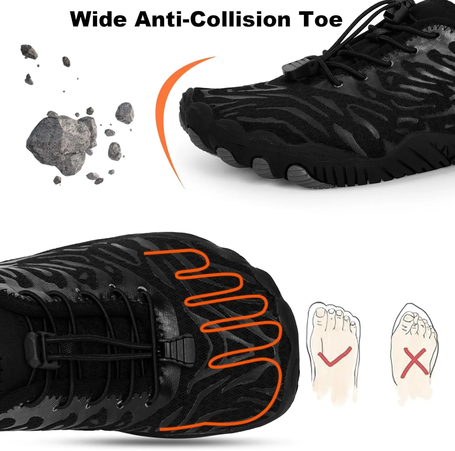 Womens Mens Trail Running Footwear Barefoot Shoes Healthy Non-Slip Shoes Hike Walking Travel Shoes