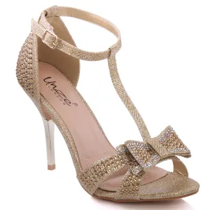 Womens ‘Mishka’ Bow Accented Sandals