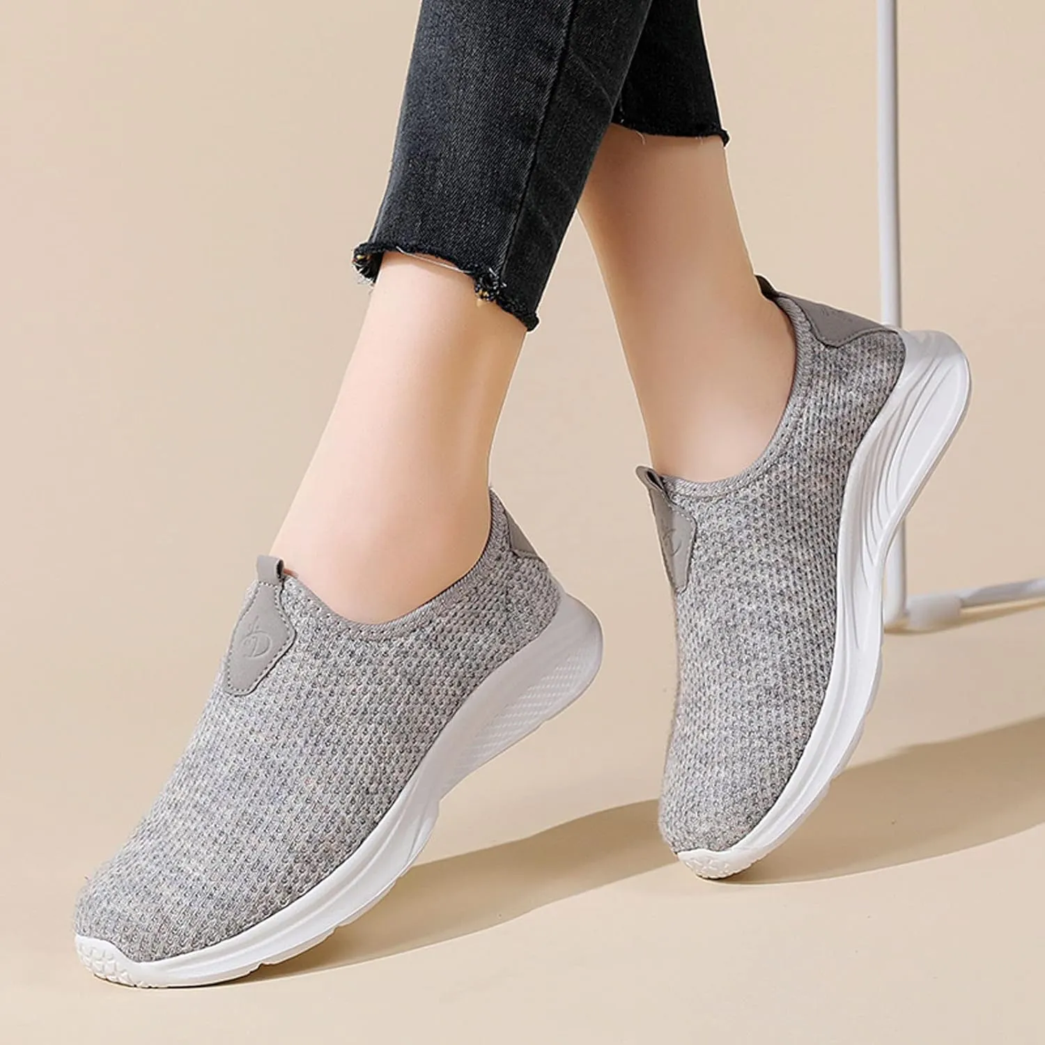 Womens Non Slip Work Shoes Slip On Water Resistant Mens Tennis Shoes Arch Support Business Casual Shoes High Top Sneakers Platform Tennis Shoe Loafers Casual Slip On