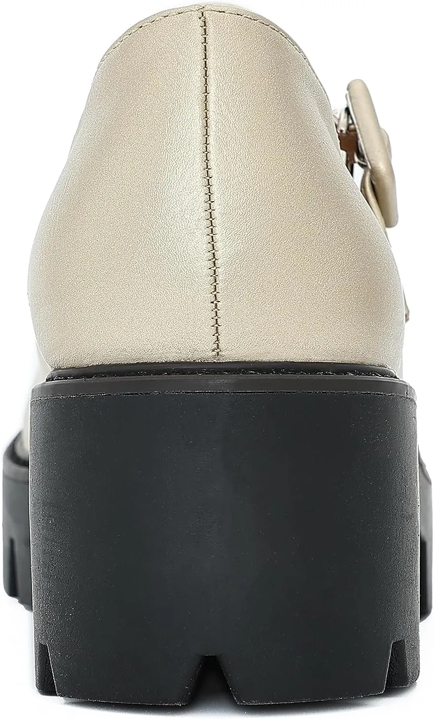 Women's Round Toe Ankle Strap Mary Janes Platform Low Heel Chunky Pumps Oxford Dress Shoes