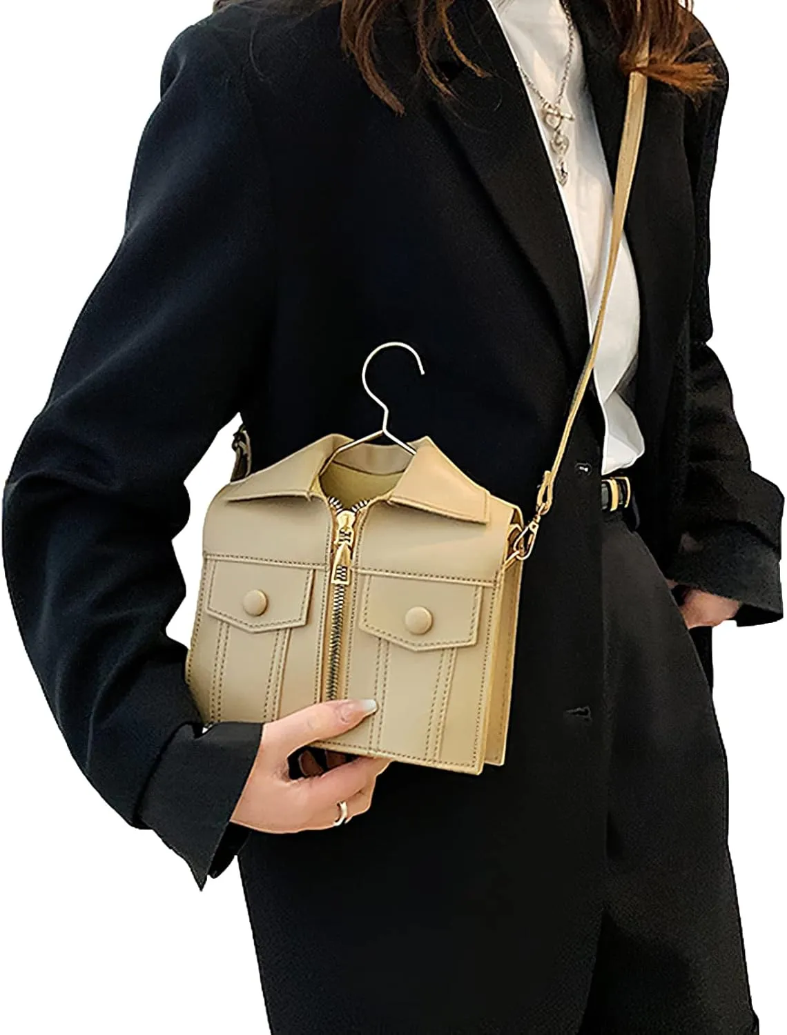Women's Shirt-Shaped Purse Novelty Shoulder Bag Unique Clutch Handbag Funny Leather Crossbody Tote Satchel