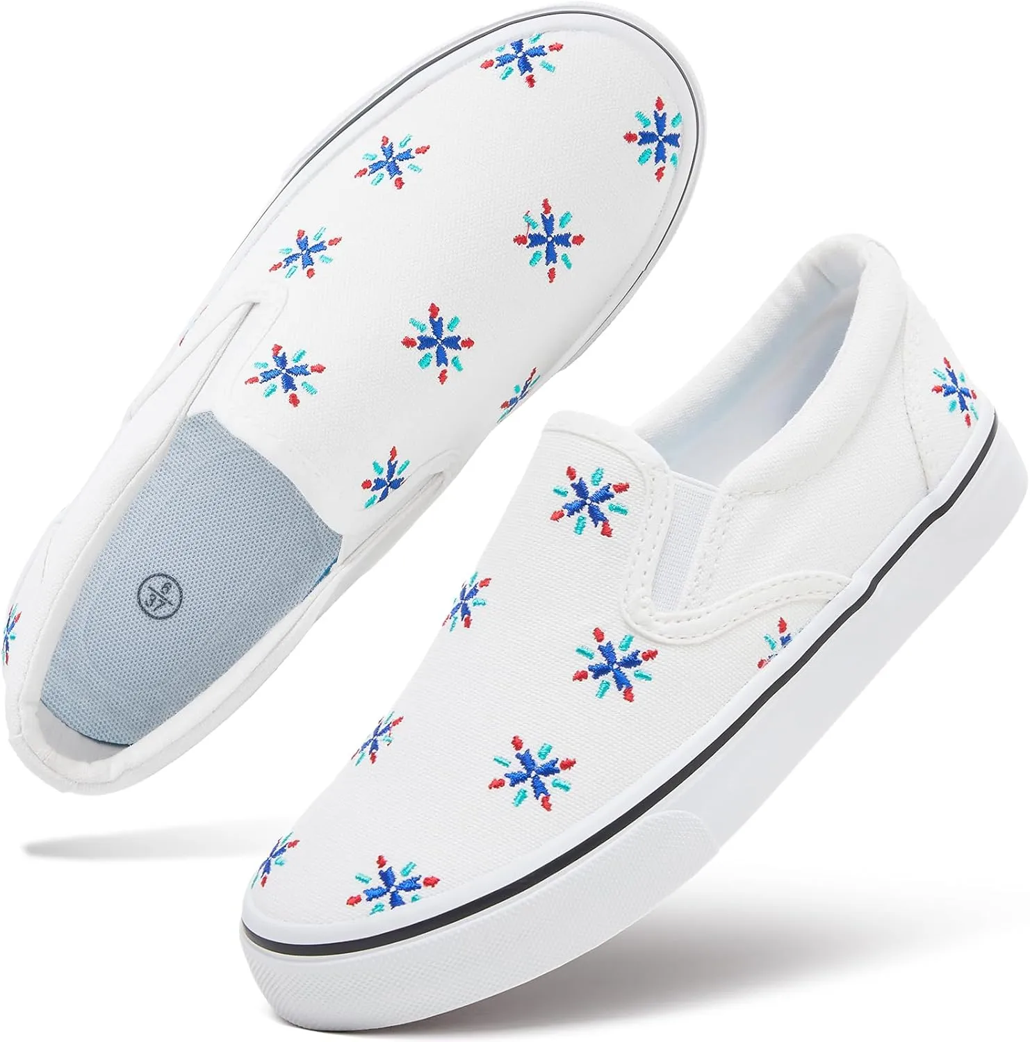 Women's Slip on Shoes Canvas Sneakers Loafers Non Slip Shoes Low Top Casual Shoes