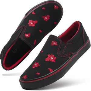 Women's Slip on Shoes Canvas Sneakers Loafers Non Slip Shoes Low Top Casual Shoes