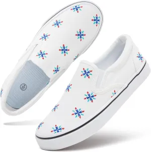 Women's Slip on Shoes Canvas Sneakers Loafers Non Slip Shoes Low Top Casual Shoes