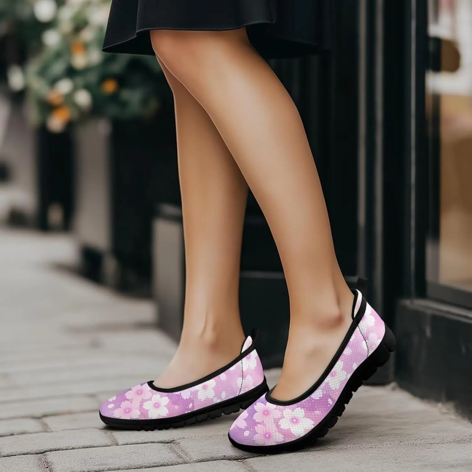 Women's Slip on Shoes Printed Lightweight Walking Shoes Stylish Loafers Non Slip Shoes Low-top Casual Shoes SizeUS 6-11
