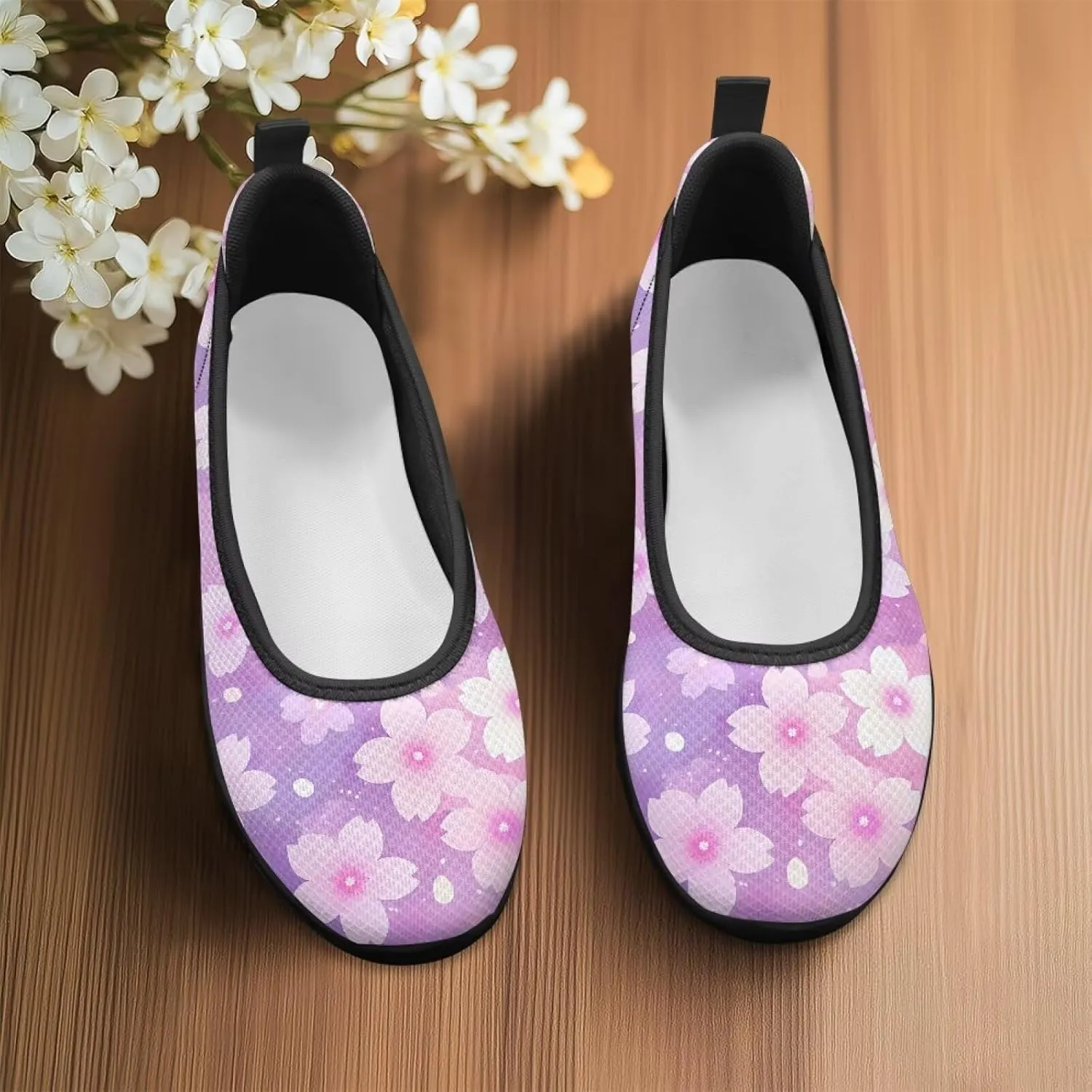 Women's Slip on Shoes Printed Lightweight Walking Shoes Stylish Loafers Non Slip Shoes Low-top Casual Shoes SizeUS 6-11