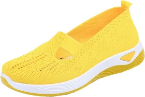 Women's Slip on Sneakers Shoes Woven Orthopedic Non Slip Work Shoes Women Arch Support Business Casual Shoes Dress Sneakers Waterproof Tennis Shoe Loafers Shoe