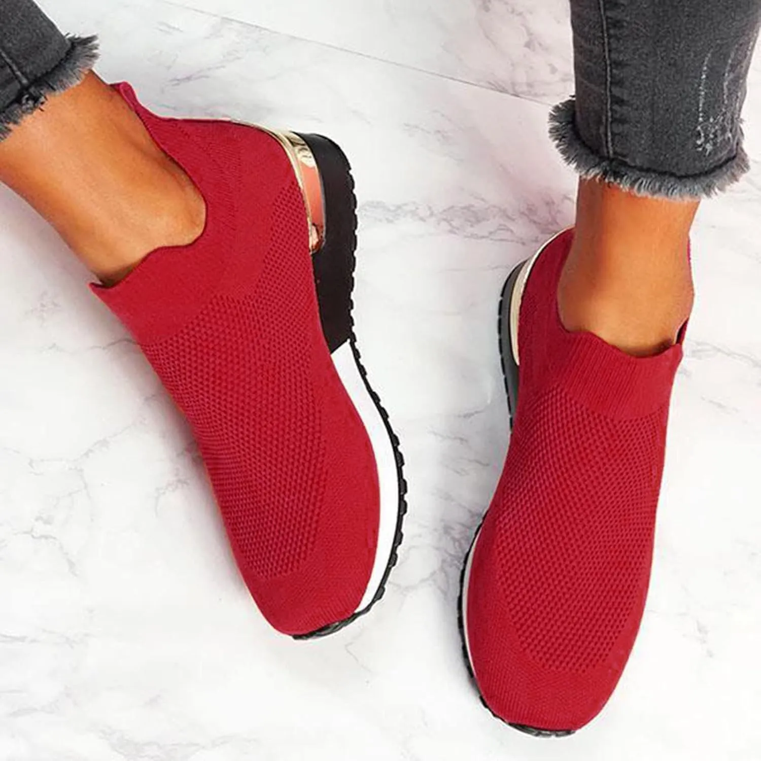 Womens Slip on Walking Shoes Comfort Lightweight Non Slip Work Shoes Women Mesh Breathable Men Shoes Casual Waterproof Sneakers Black Tennis Shoe Trainers Shoe