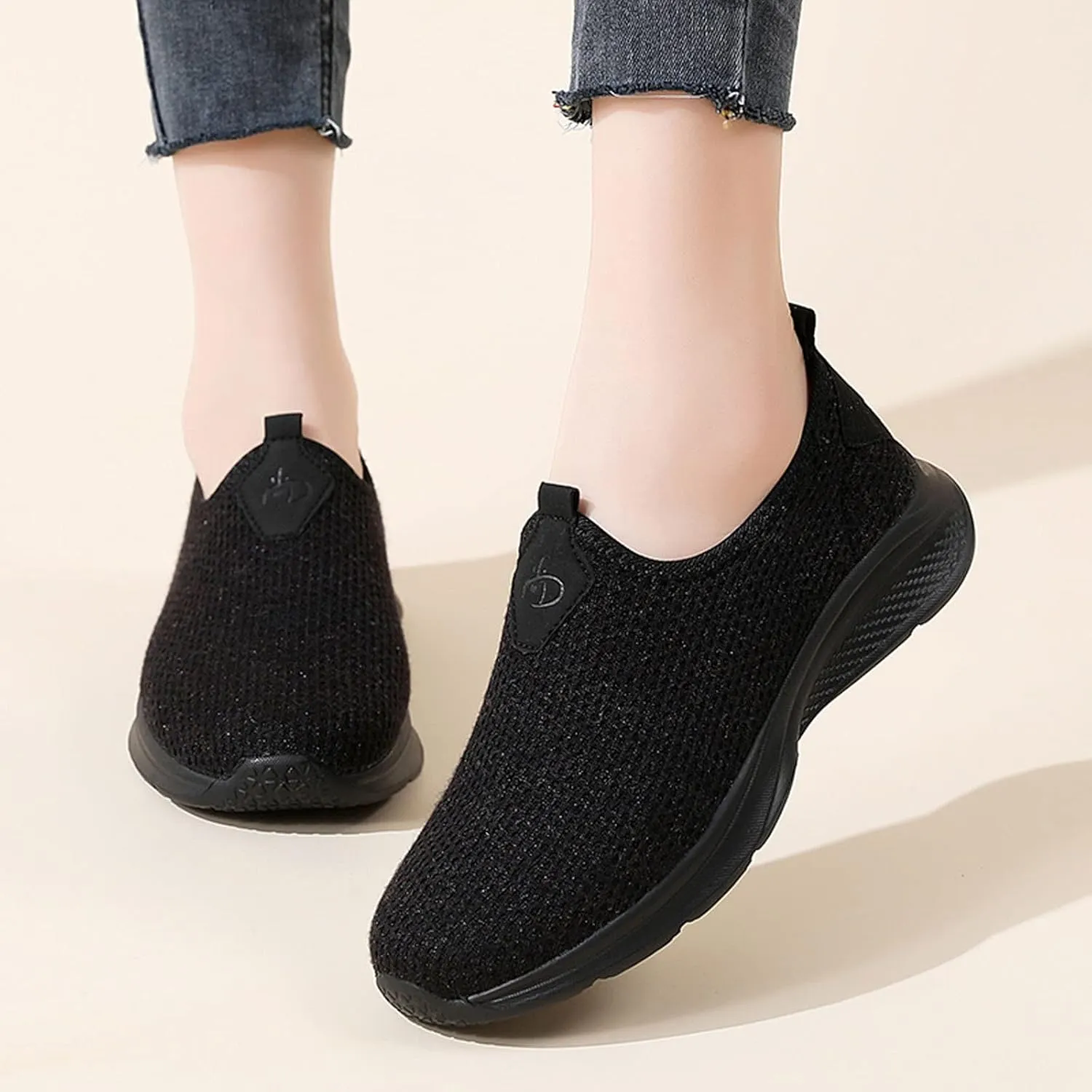 Womens Slip On Walking Shoes Non Slip Running Shoes Womens Running Shoes Arch Support Black Casual Shoes Men Shoes Sneakers Brown Tennis Shoe Trainers Shoe