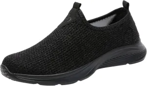 Womens Slip On Walking Shoes Non Slip Running Shoes Womens Running Shoes Arch Support Black Casual Shoes Men Shoes Sneakers Brown Tennis Shoe Trainers Shoe