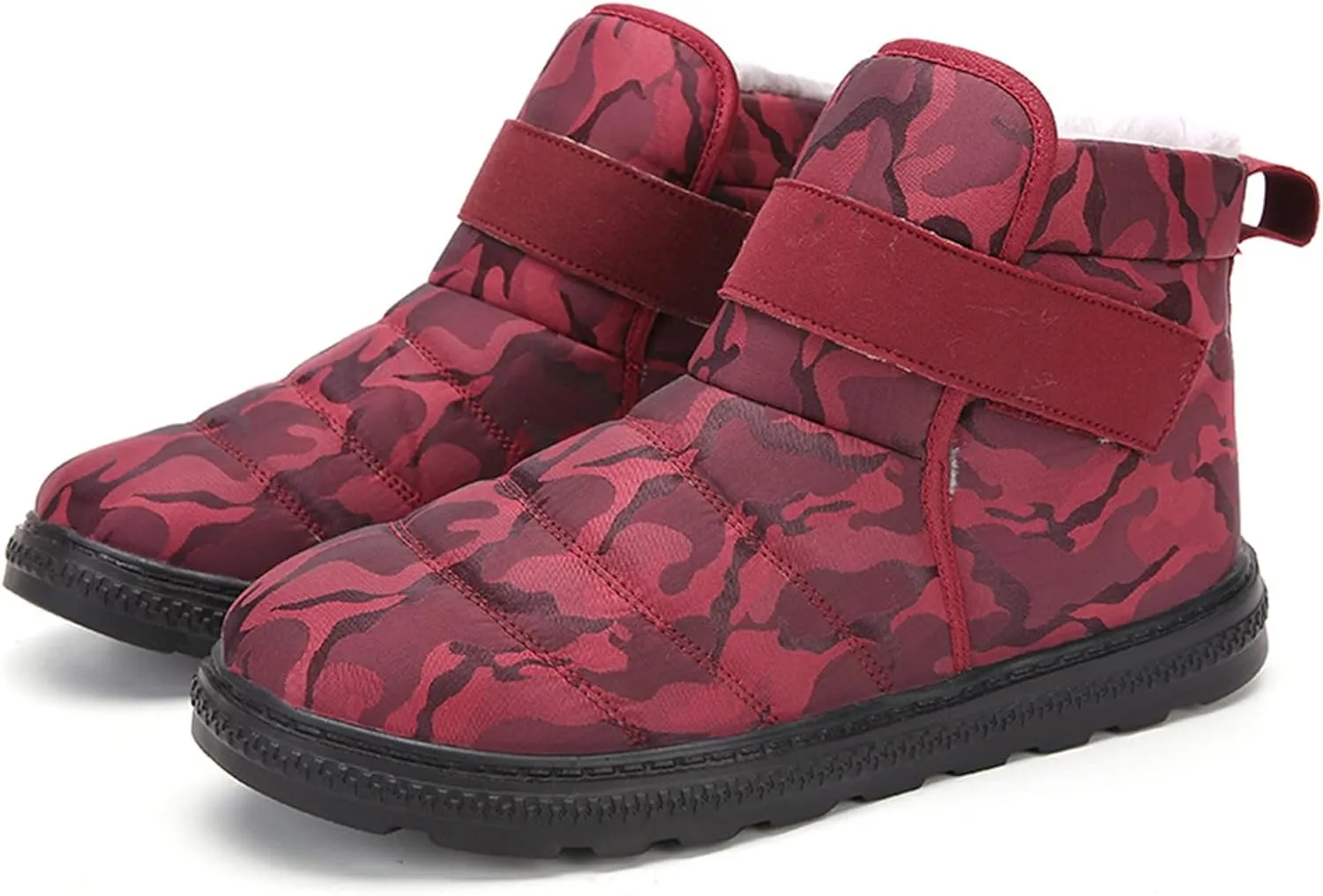 Womens Snow Boots 2024 Fully Fur Lined Slip On Ankle Booties Causal Thickening Warm Outdoor Walking Boots Shoes
