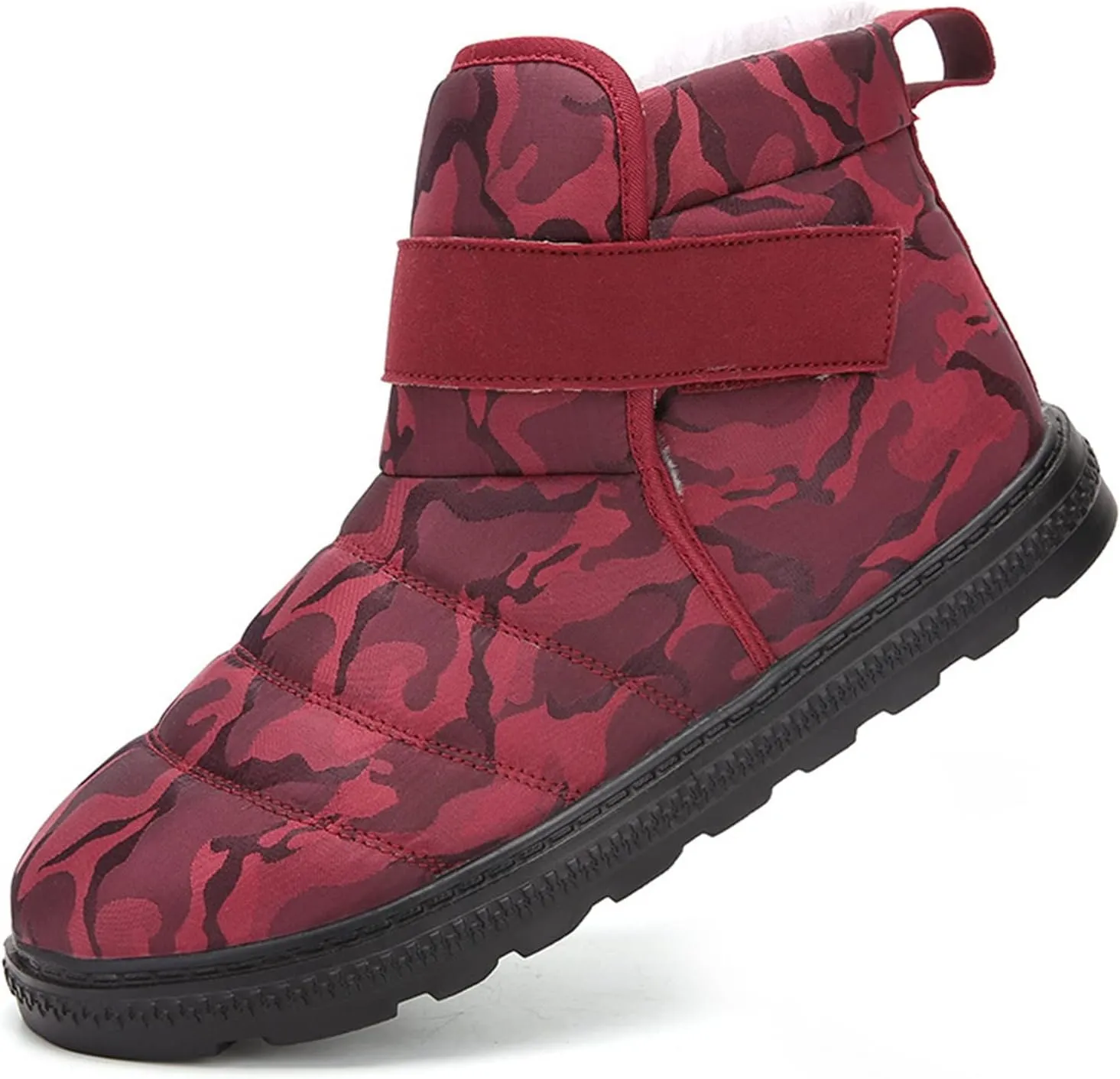 Womens Snow Boots 2024 Fully Fur Lined Slip On Ankle Booties Causal Thickening Warm Outdoor Walking Boots Shoes