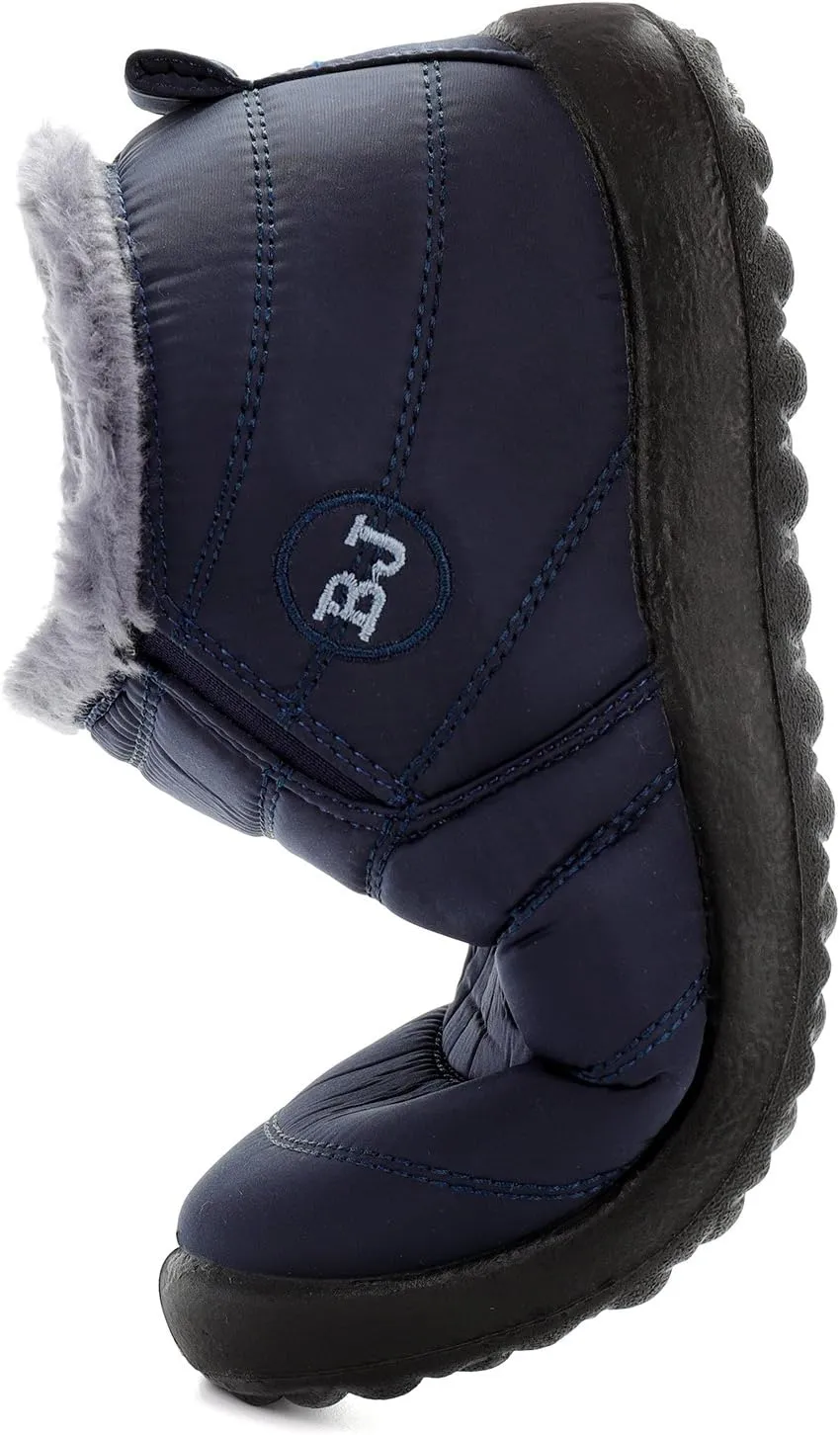 Womens Snow Boots Winter Warm Booties Fur Lined Anti-Slip Ankle Boots Outdoor Slip On Waterproof Booties Comfortable Warm Shoes
