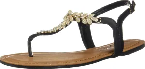 Womens T-Strap Buckle Flats Sandals