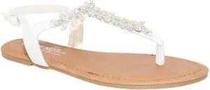 Womens T-Strap Buckle Flats Sandals