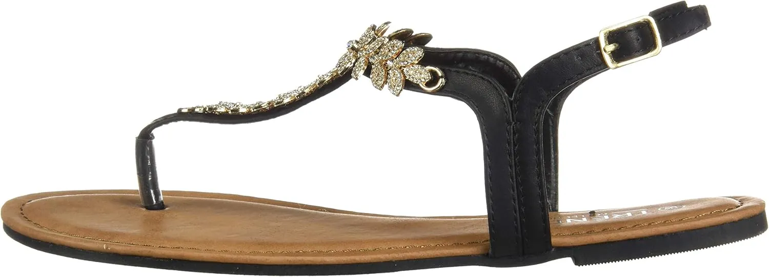 Womens T-Strap Buckle Flats Sandals