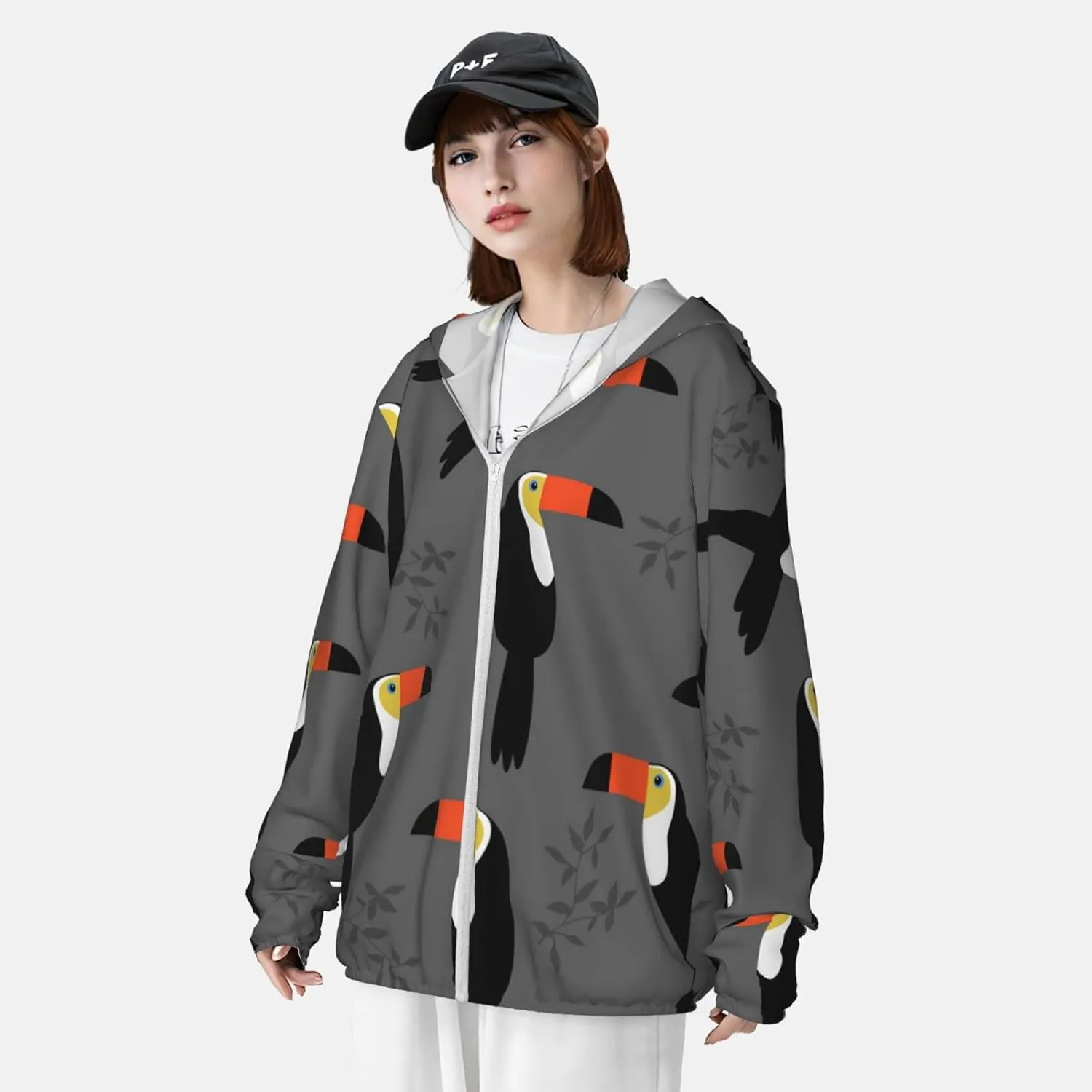 Women's UPF 50  Sun Protection Hoodie Jacket Long Sleeve Hooded Active Shirts Outdoor Performance with Pockets