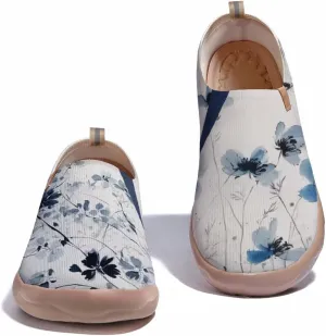 Women's Walking Sneakers Knitted Fashion Painted Shoes Lightweight Comfort Casual Slip On Loafers