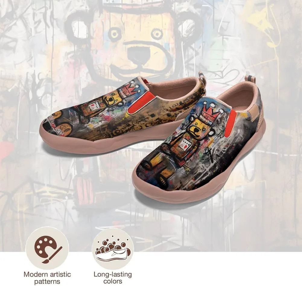 Women's Walking Travel Shoes Casual Loafers Art Painted Slip On Sneakers | Graffiti Series