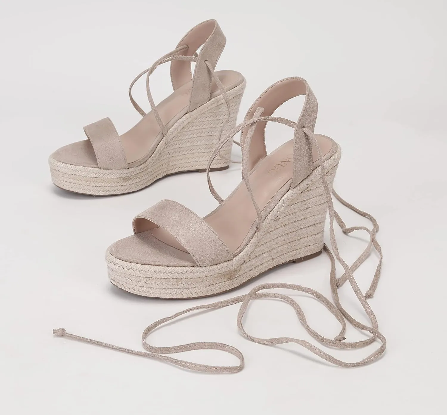 Women's Wedge Platform Espadrille Open Toe Lace-Up Sandals, Cross Strap Wedge Sandals Summer Espadrilles Ankle Strap Buckle Platform Sandals