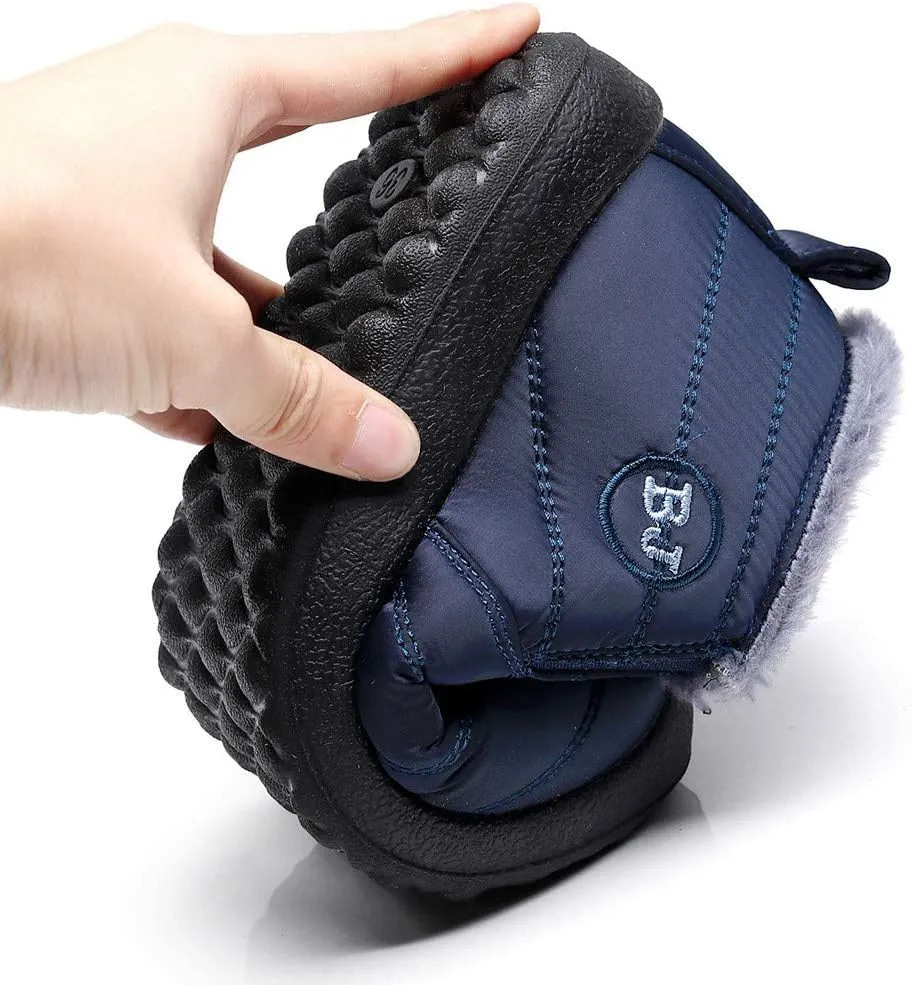 Women's Winter Snow Ankle Boots Fur Lined Waterproof Outdoor Slip On Booties Sneakers Anti-Slip Lightweight Ankle Bootie