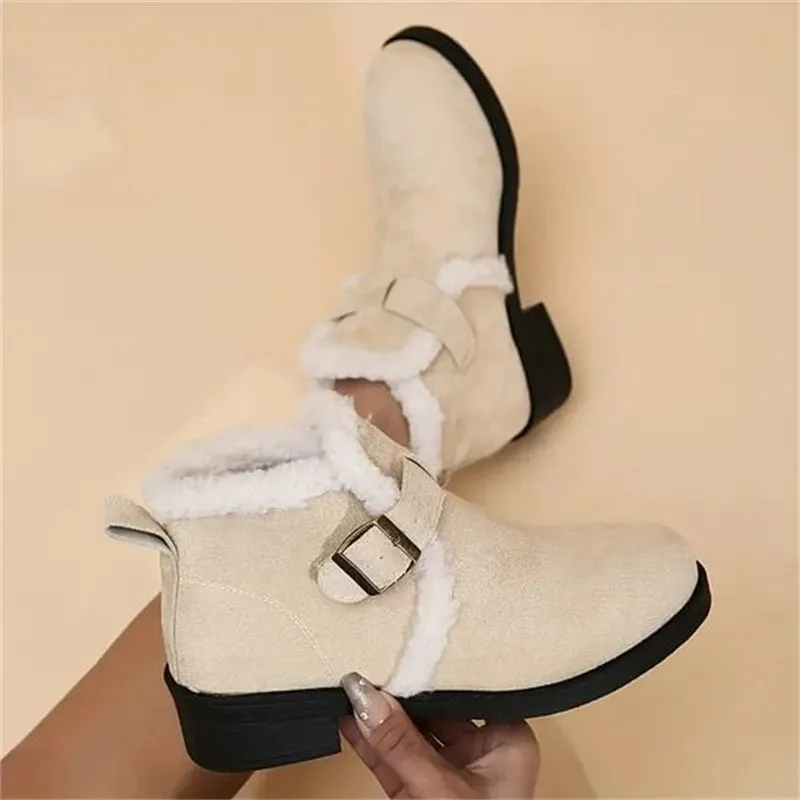 Women's Winter Warm Chunky Ankle Boots