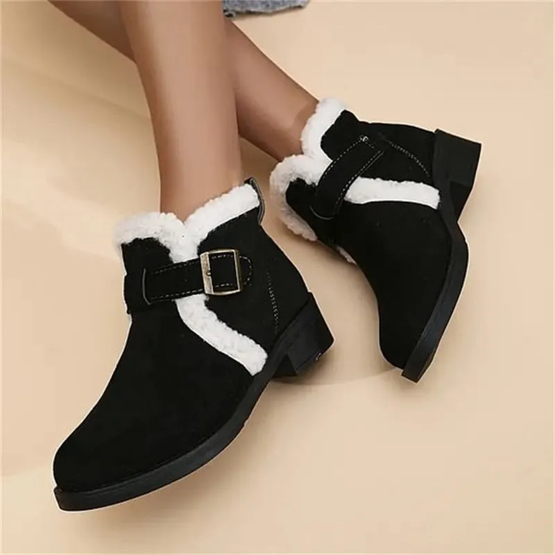 Women's Winter Warm Chunky Ankle Boots
