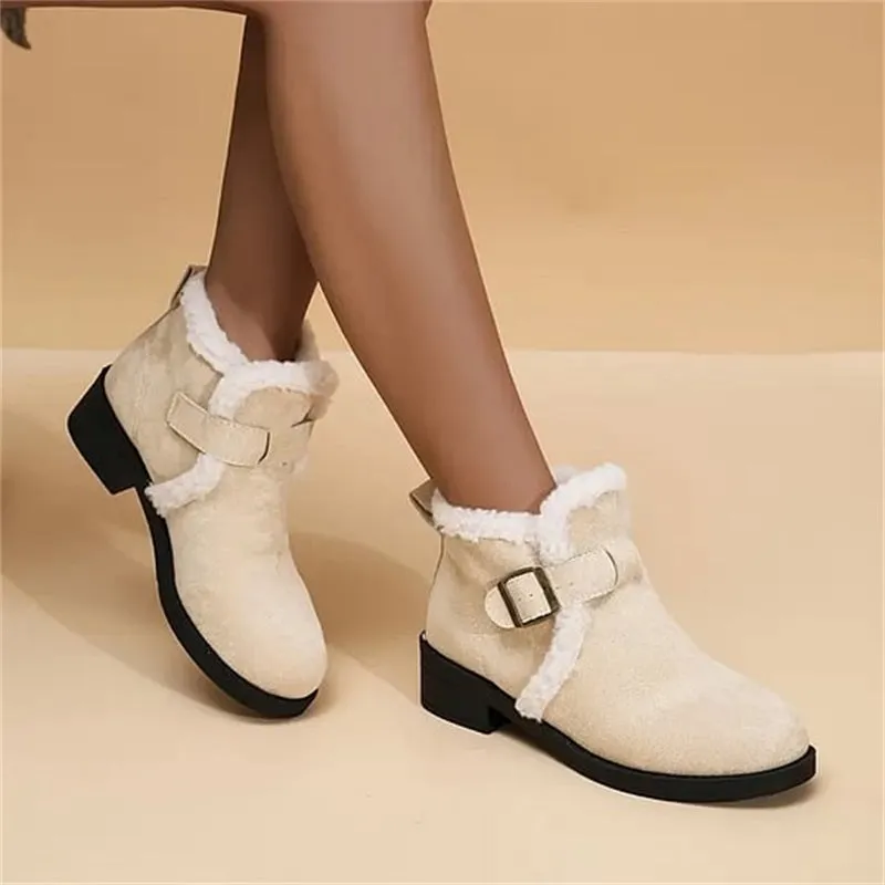 Women's Winter Warm Chunky Ankle Boots