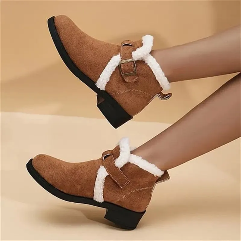 Women's Winter Warm Chunky Ankle Boots