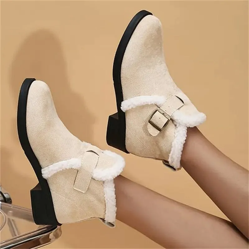 Women's Winter Warm Chunky Ankle Boots