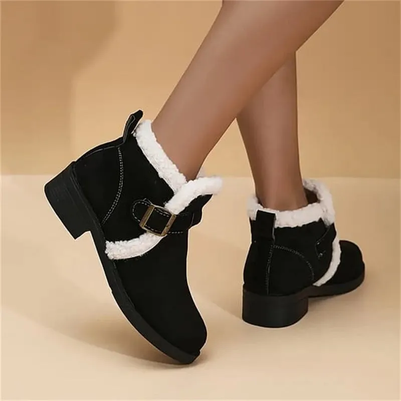 Women's Winter Warm Chunky Ankle Boots